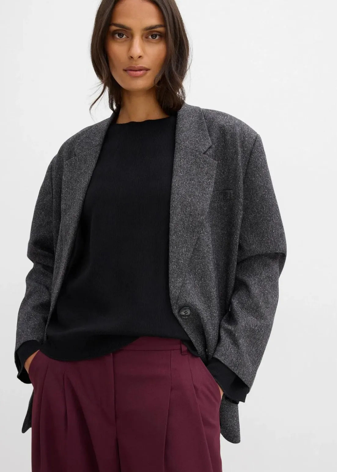 Langarmshirt aus Rippware