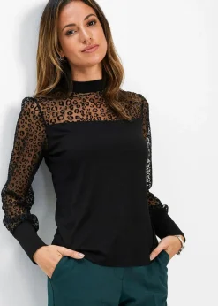 Langarmshirt aus softem Viskose-Mix