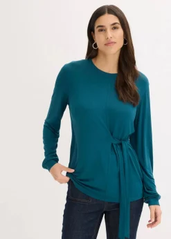 Langarmshirt aus softem Viskose-Mix