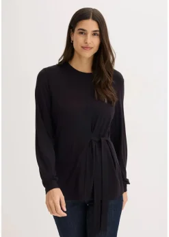 Langarmshirt aus softem Viskose-Mix