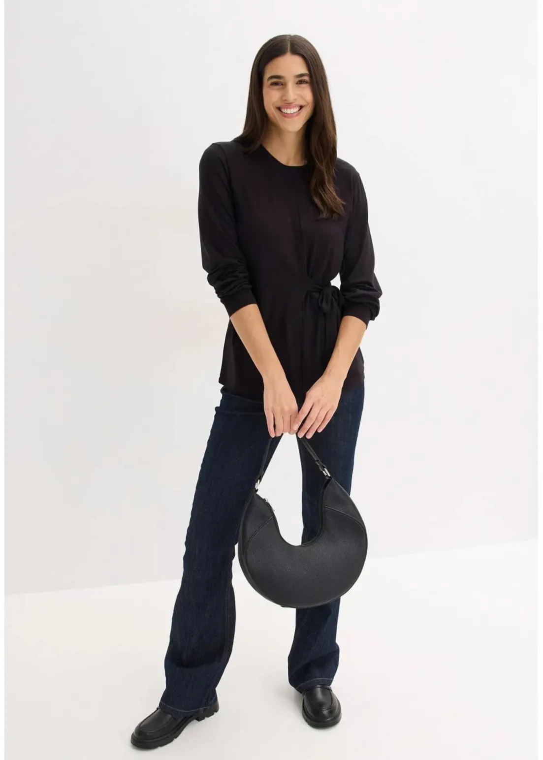 Langarmshirt aus softem Viskose-Mix