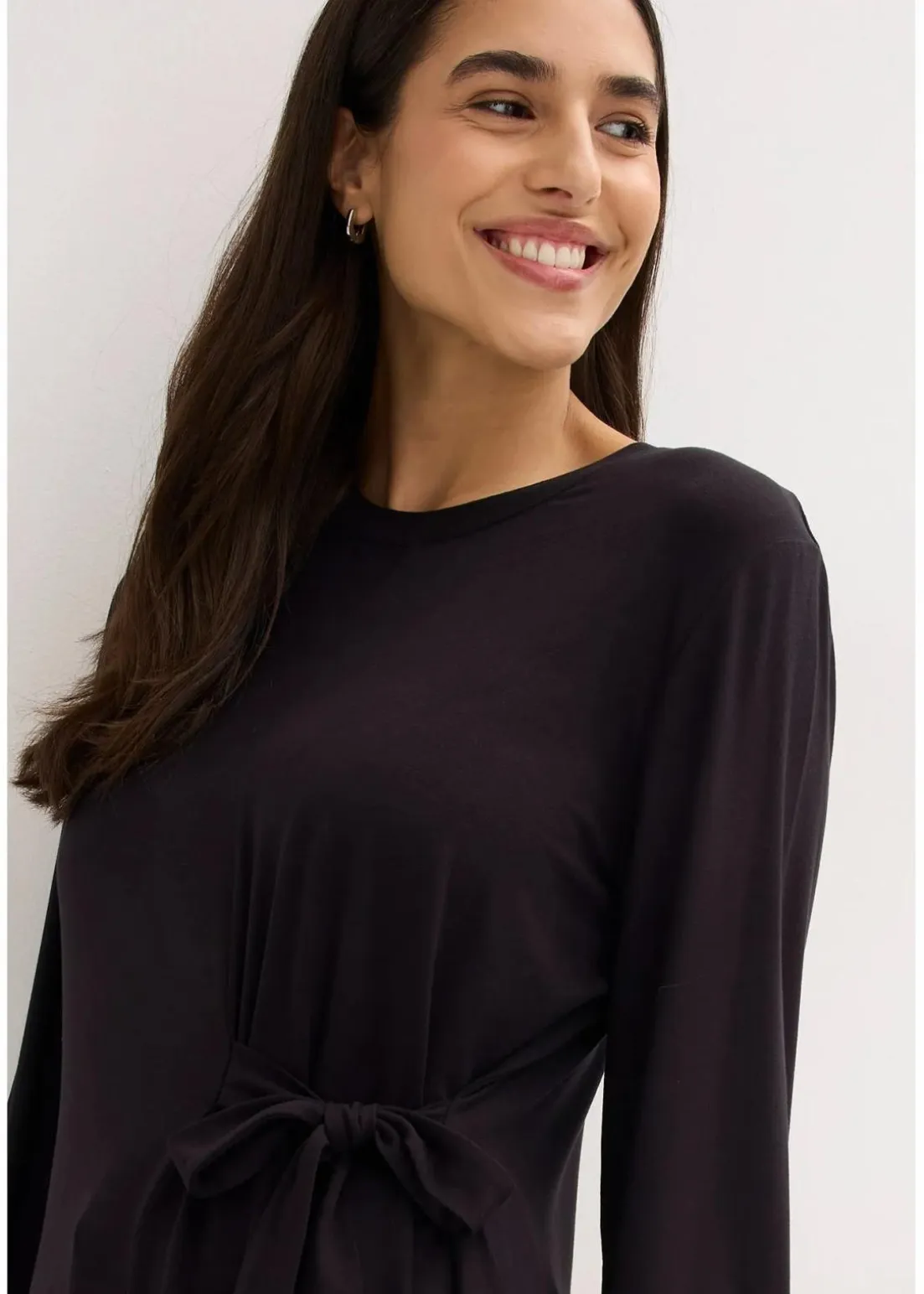 Langarmshirt aus softem Viskose-Mix