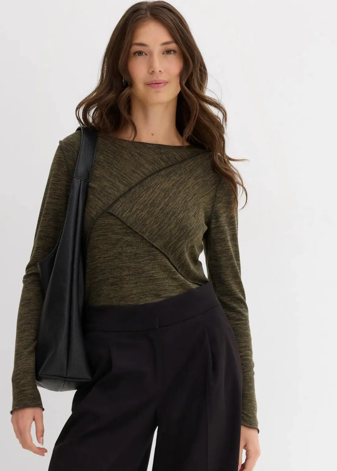 Langarmshirt aus softem Viskose-Mix