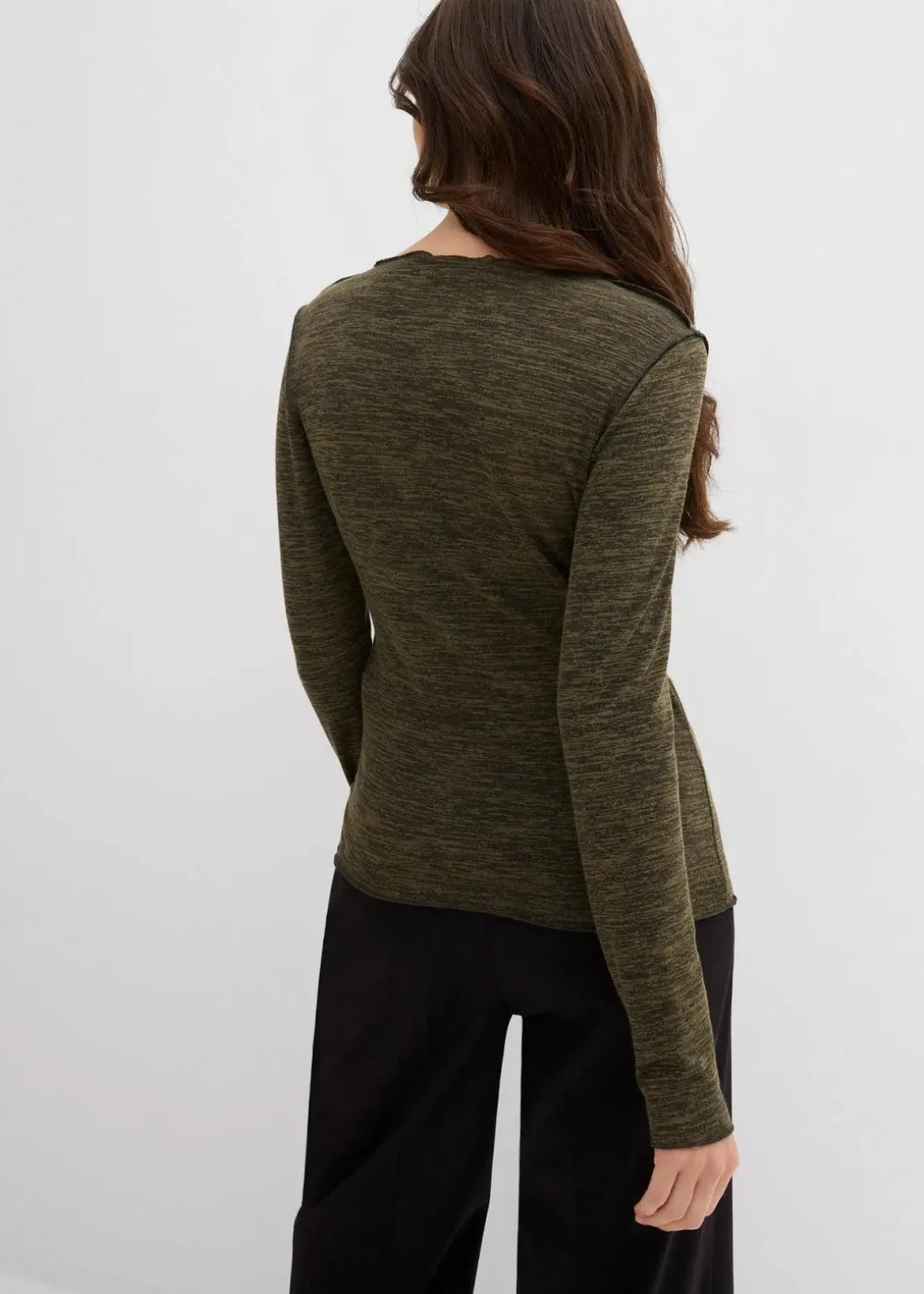 Langarmshirt aus softem Viskose-Mix