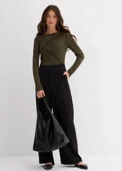 Langarmshirt aus softem Viskose-Mix