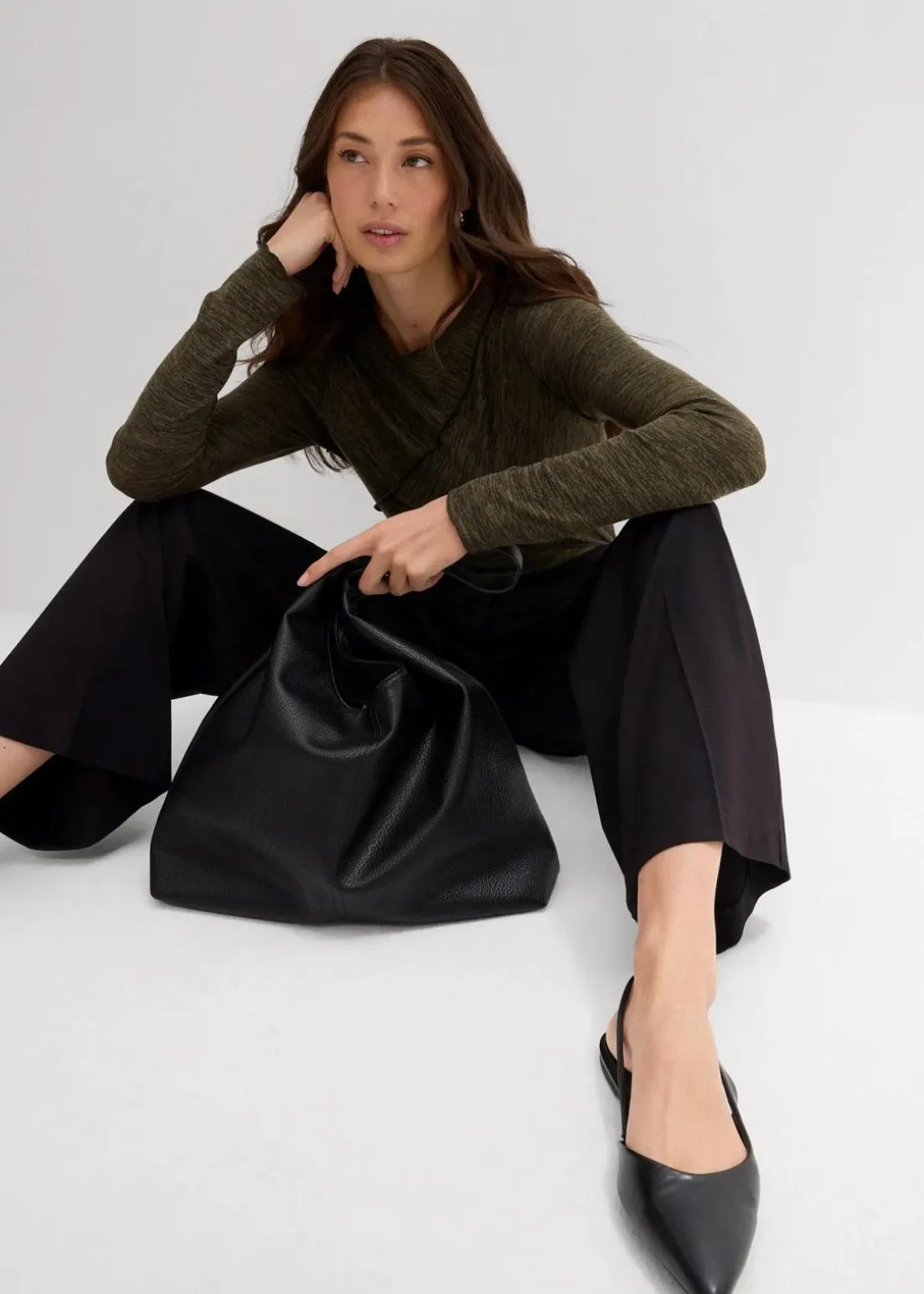 Langarmshirt aus softem Viskose-Mix