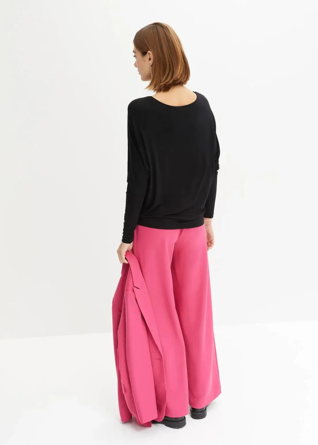 Langarmshirt aus softem Viskose-Mix