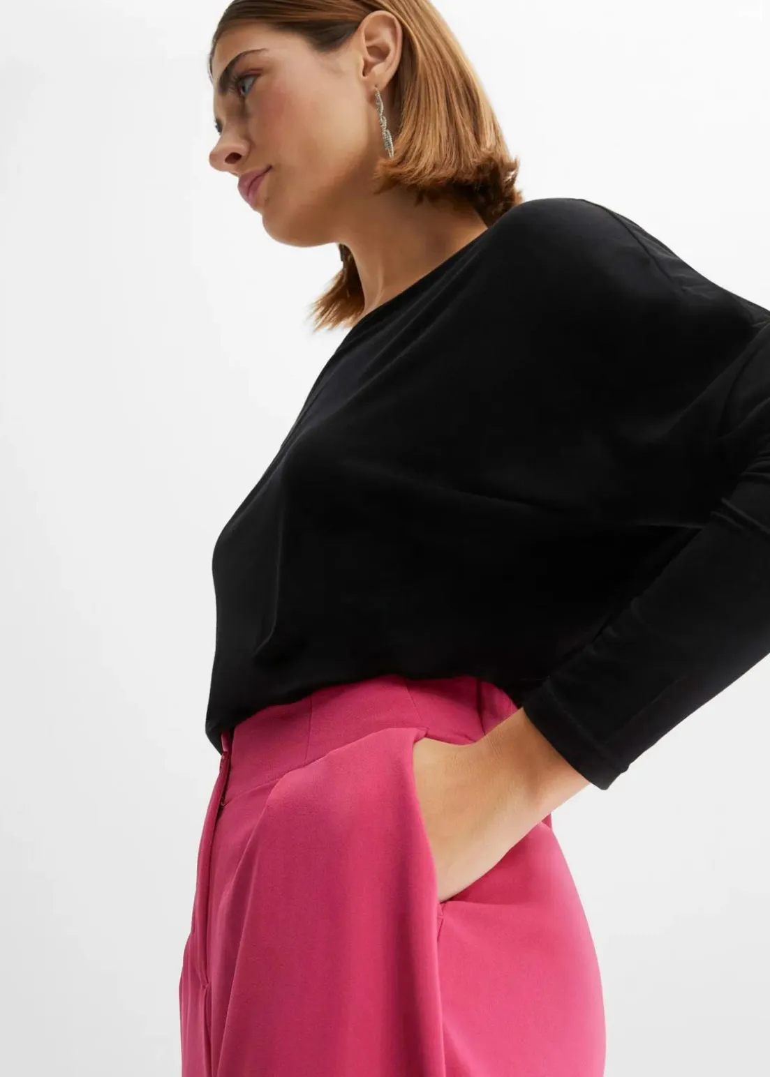 Langarmshirt aus softem Viskose-Mix