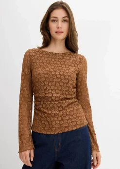 Langarmshirt aus Spitze