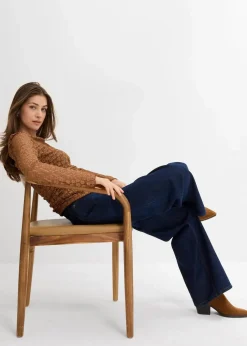 Langarmshirt aus Spitze