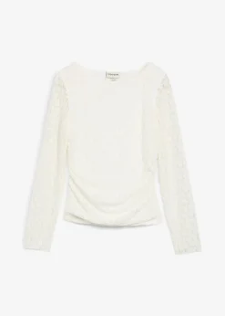 Langarmshirt aus Spitze