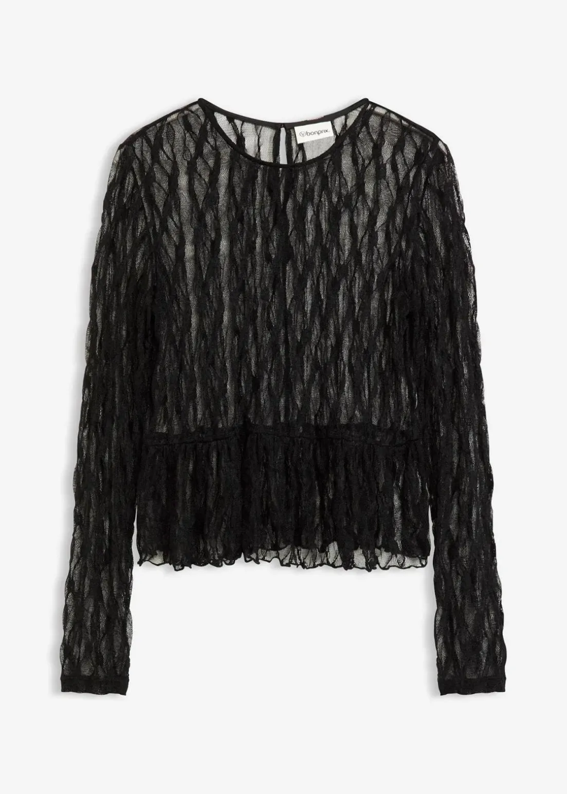 Langarmshirt aus Spitze