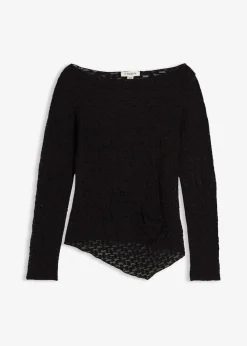 Langarmshirt aus Spitze