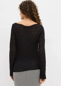 Langarmshirt aus Spitze