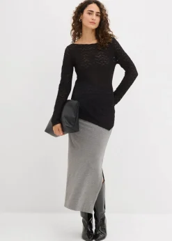 Langarmshirt aus Spitze