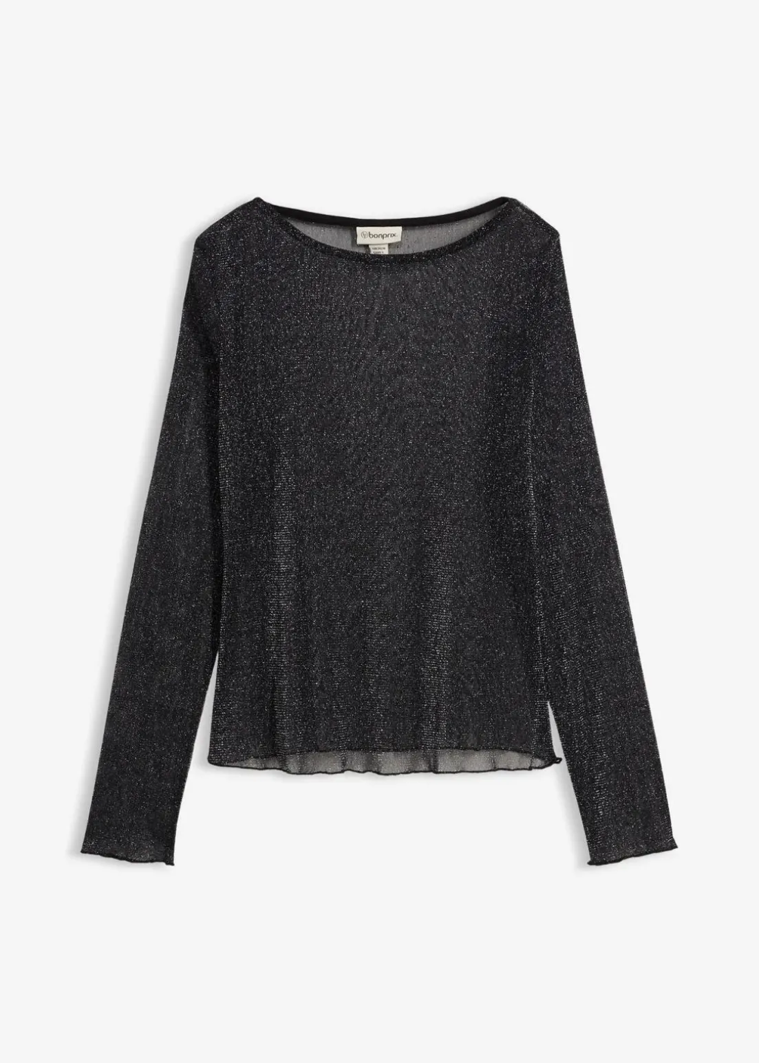 Langarmshirt aus transparentem Mesh