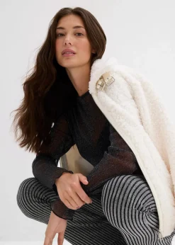 Langarmshirt aus transparentem Mesh