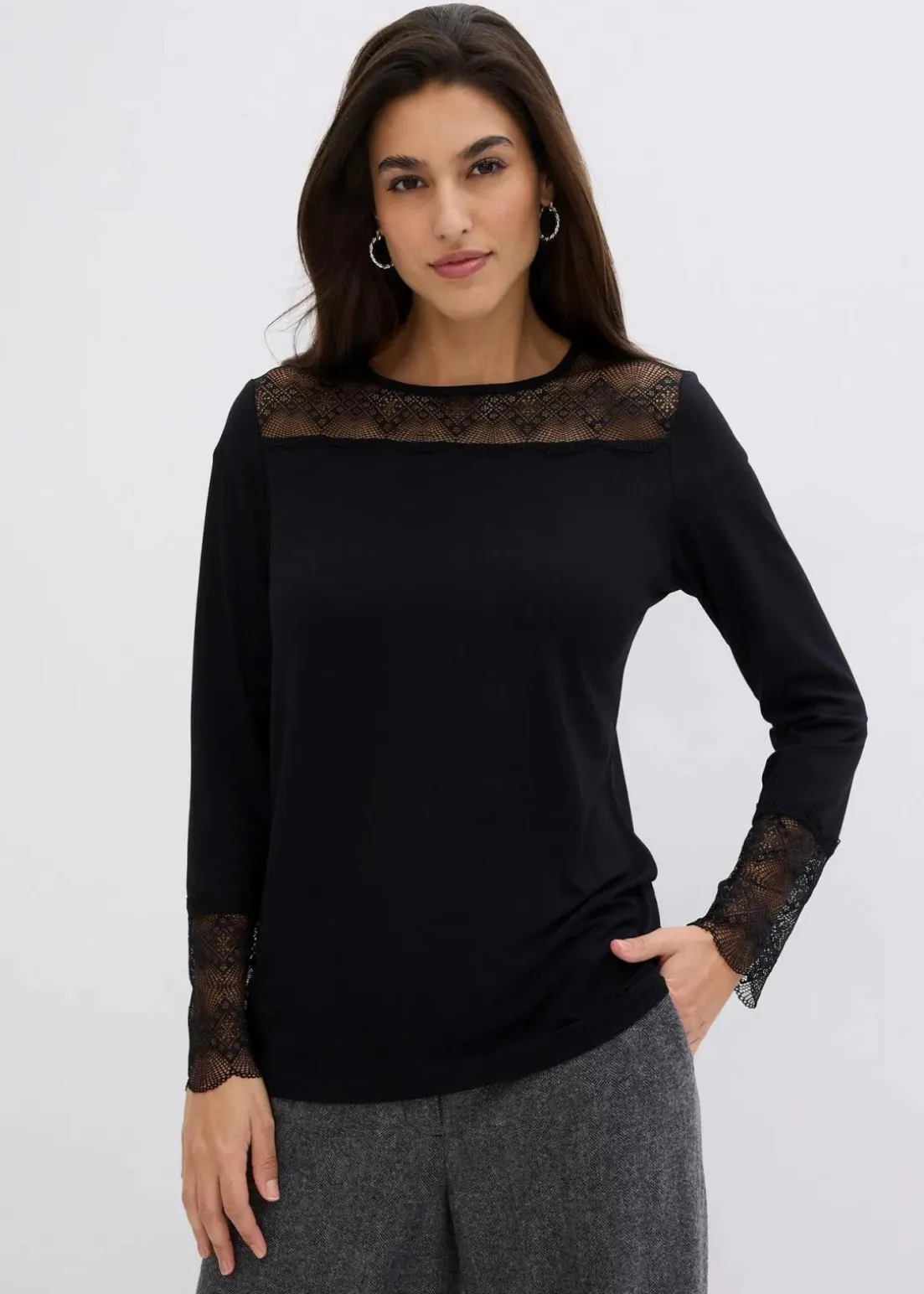 Langarmshirt aus Viskose