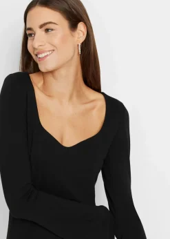 Langarmshirt aus Viskose-Mix