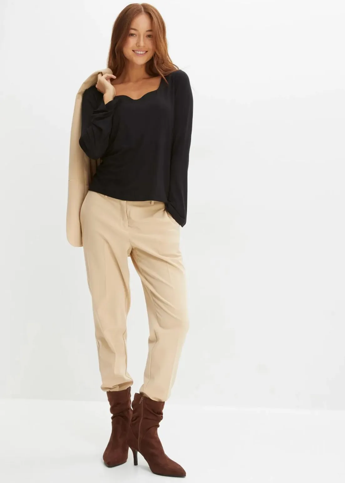 Langarmshirt aus Viskose-Mix