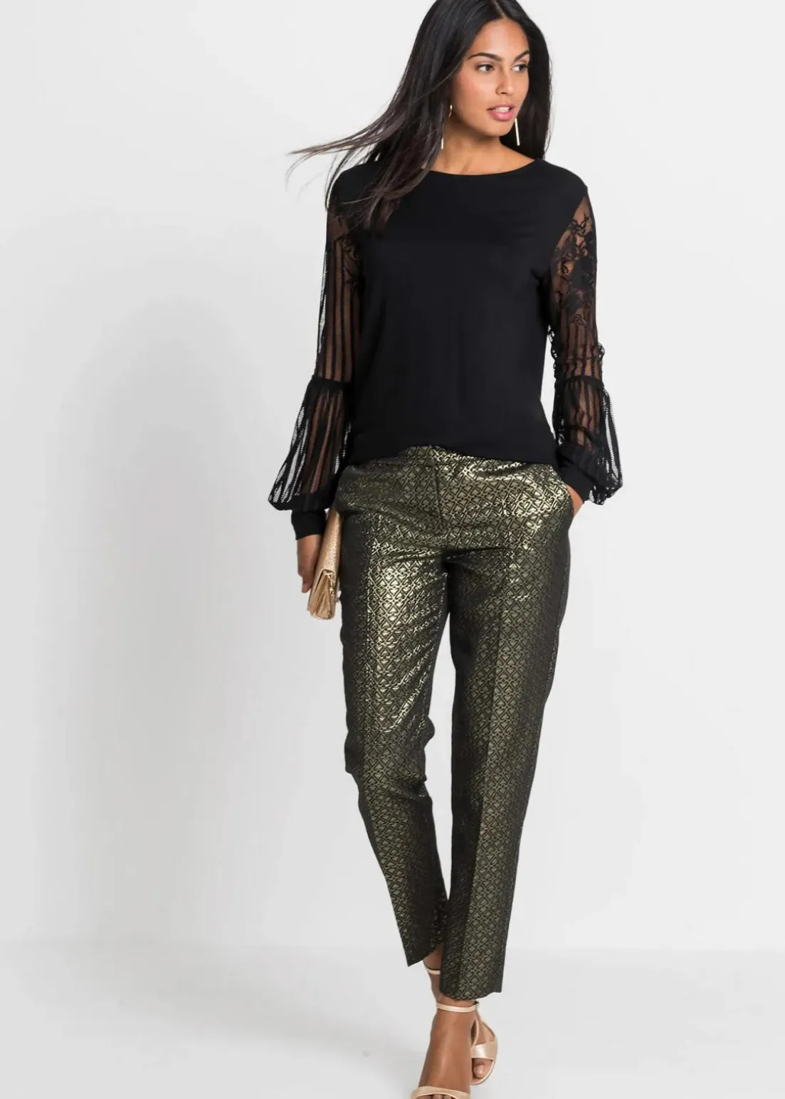 Langarmshirt aus Viskose-Mix