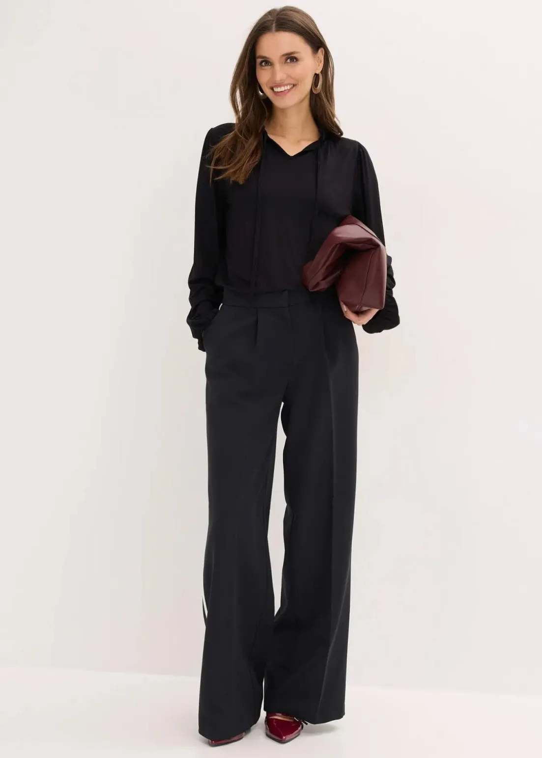 Langarmshirt aus Viskose-Mix