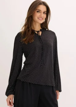 Langarmshirt aus Viskose-Mix