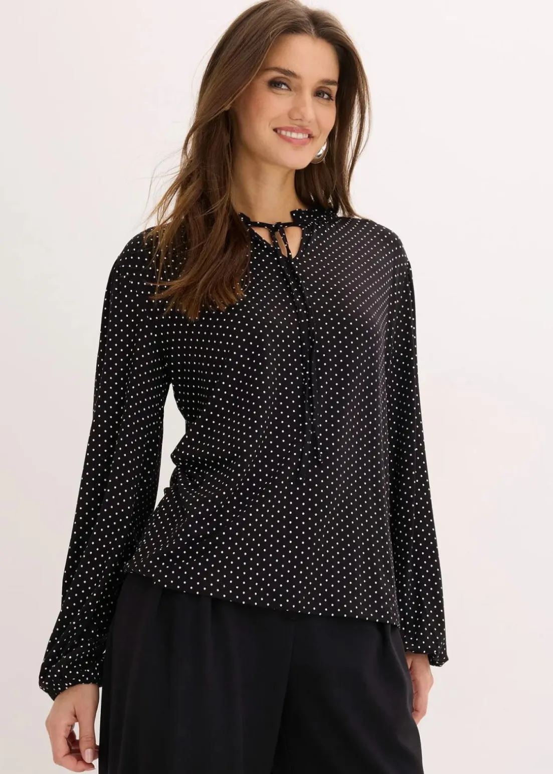 Langarmshirt aus Viskose-Mix