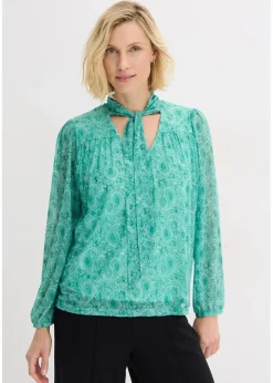 Langarmshirt aus zartem Mesh