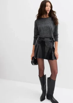 Langarmshirt mit Glitzergarn