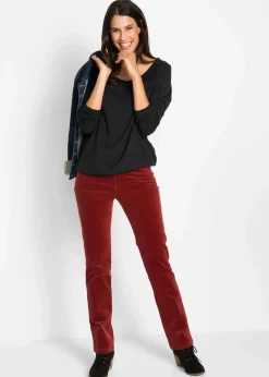 Langarmshirt mit Gummizug aus reiner Baumwolle