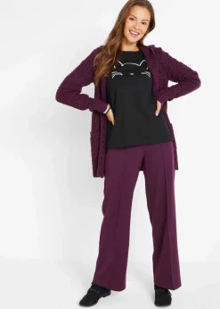 Langarmshirt mit Katzendruck