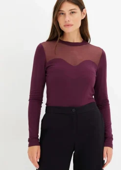 Langarmshirt mit Mesh