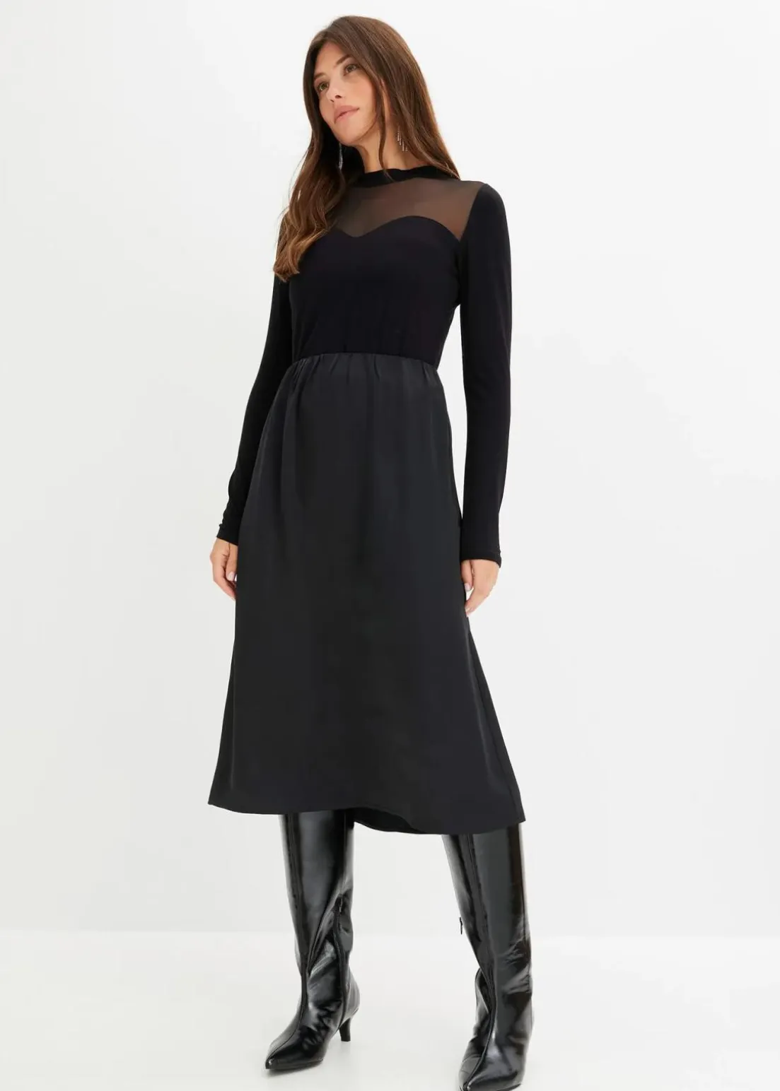 Langarmshirt mit Mesh