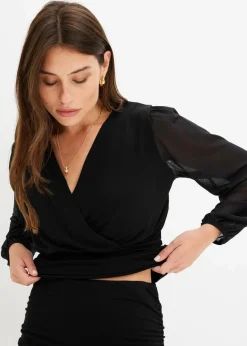 Langarmshirt mit Mesh