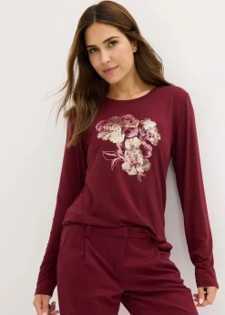 Langarmshirt mit Pailletten