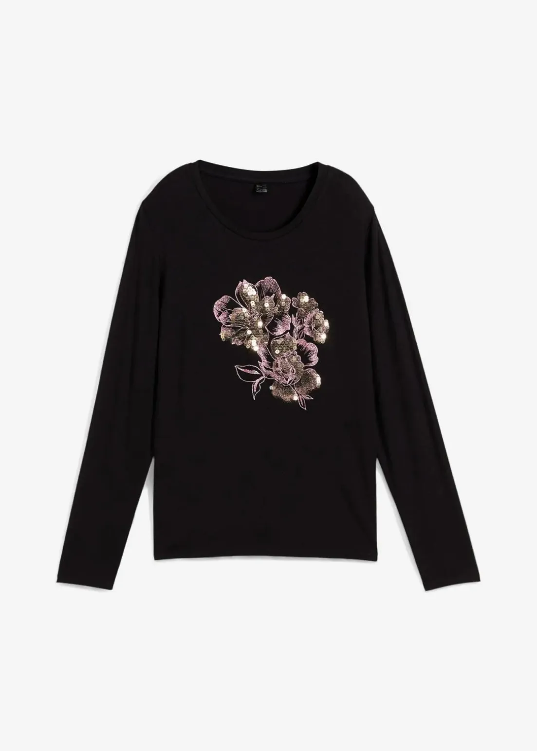 Langarmshirt mit Pailletten