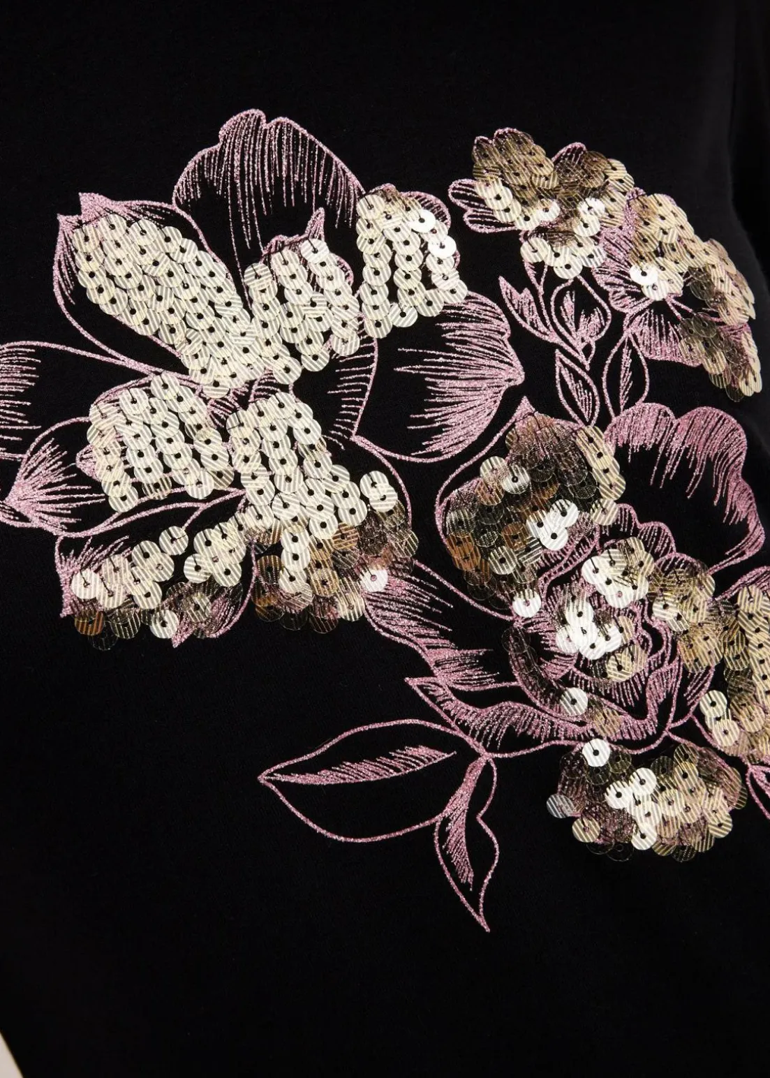 Langarmshirt mit Pailletten