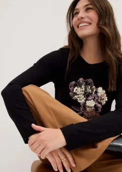 Langarmshirt mit Pailletten