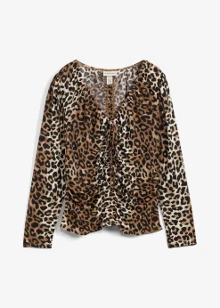 Langarmshirt mit Raff-Details