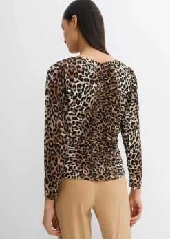 Langarmshirt mit Raff-Details