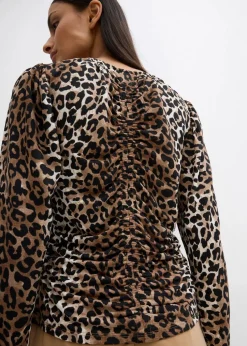 Langarmshirt mit Raff-Details