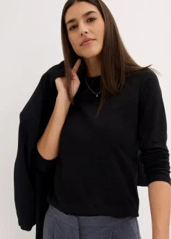 Langarmshirt mit reiner Bio-Baumwolle (2er Pack)