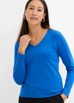 Langarmshirt mit reiner Bio-Baumwolle