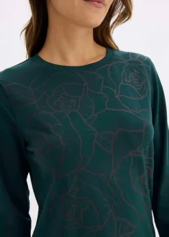 Langarmshirt mit Rosendruck