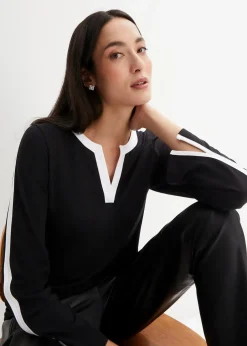 Langarmshirt mit Schlitz