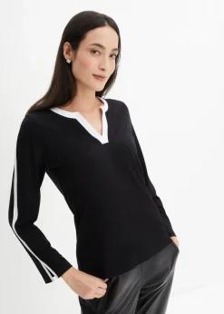 Langarmshirt mit Schlitz