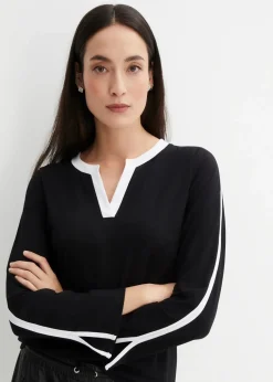 Langarmshirt mit Schlitz