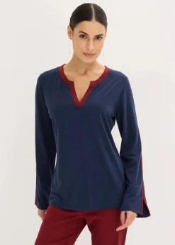 Langarmshirt mit Schlitz