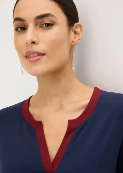 Langarmshirt mit Schlitz